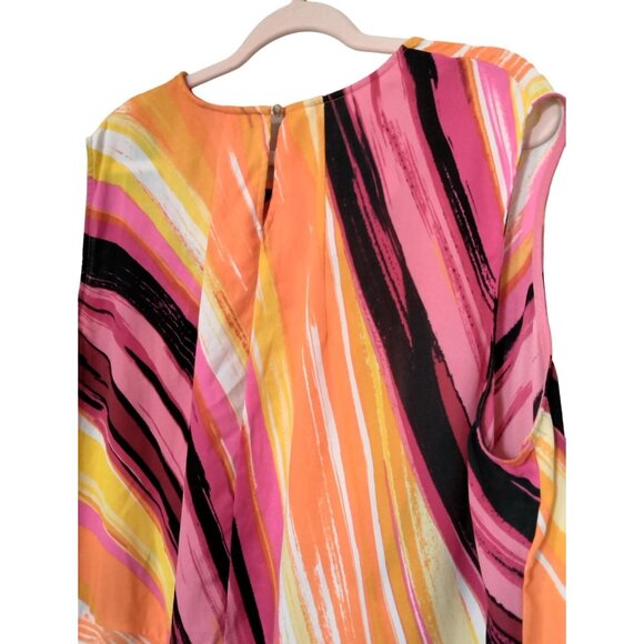 Ashley Stewart Plus Size 22/24 Multicolor Layered Ruffle Sleeveless Top - Picture 7 of 9